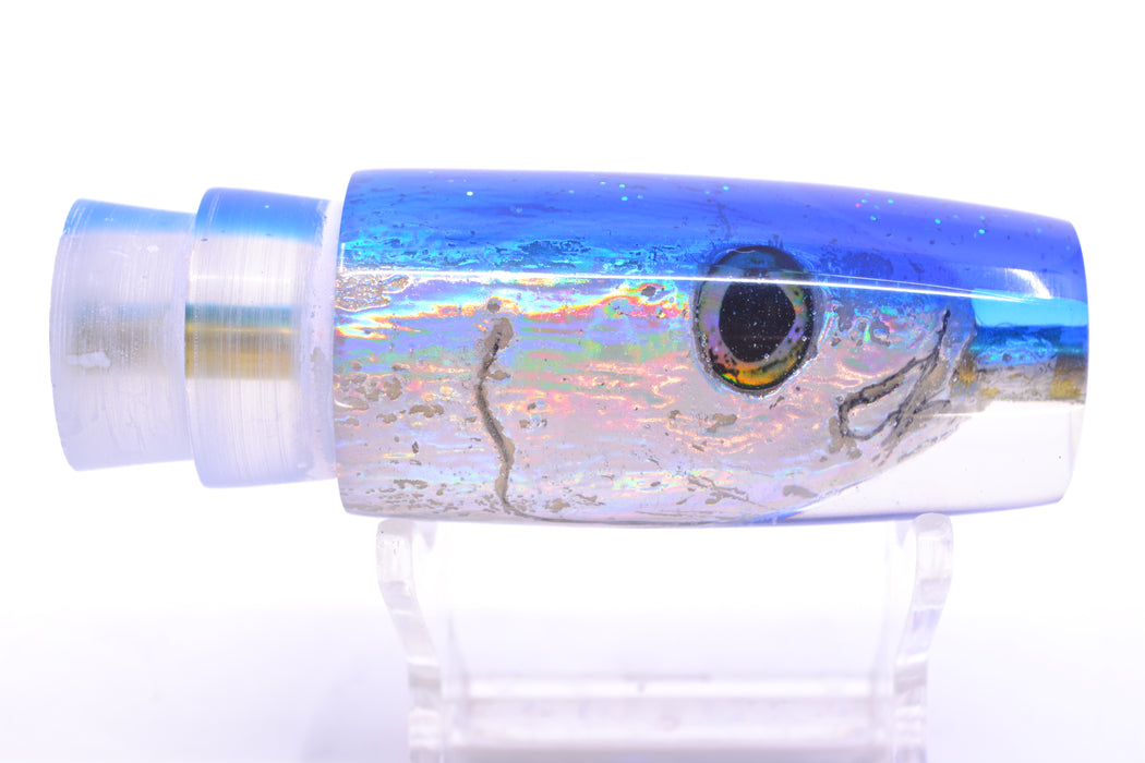 Ali'i Kai Lures Silver Rainbow Fish Head Blue Back Small Hard Head 9" 2.2oz GZE