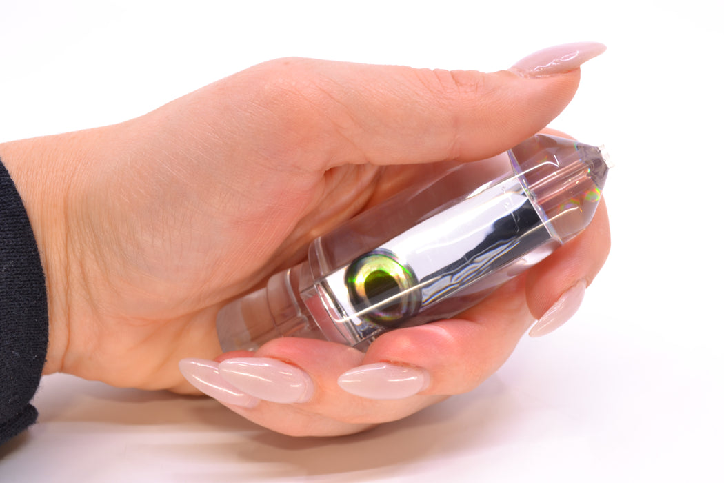 Moyes Lures Clear Mirrored Taxi Eyes Sicario Bullet 8" 4oz