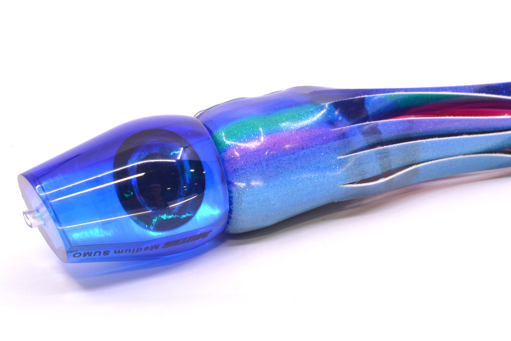Moyes Lures Ice Blue MOP Blue Back Medium Sumo 12" 5.5oz FT Vinyl Blueberry GZE