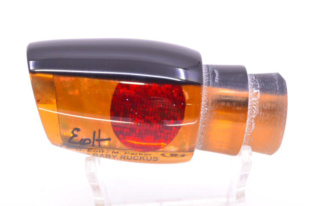 Marlin Magic Lures Amber Awabi Black Back Red Eyes Baby Ruckus 10" 4oz