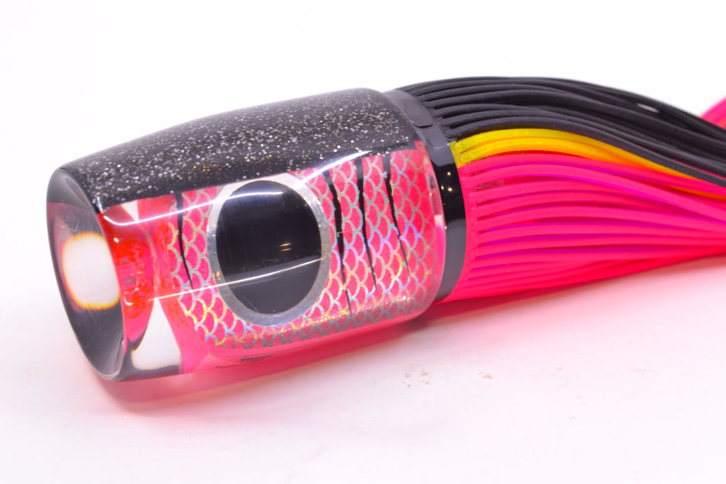 Amaral Lures Pink Pearl Rainbow Scale Black Stripes Black Back Super Jararaca 15" 6.7oz