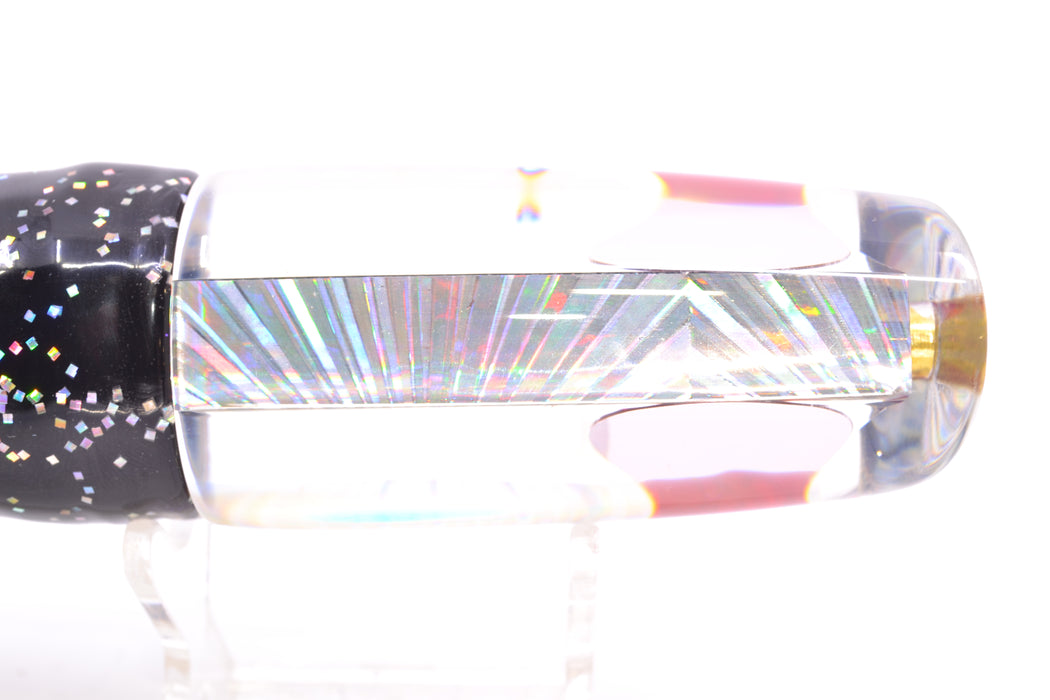 Koya Lures Silver Rainbow Starburst Red Eyes Small 614 10" 6oz Skirted Black/Purple GZE