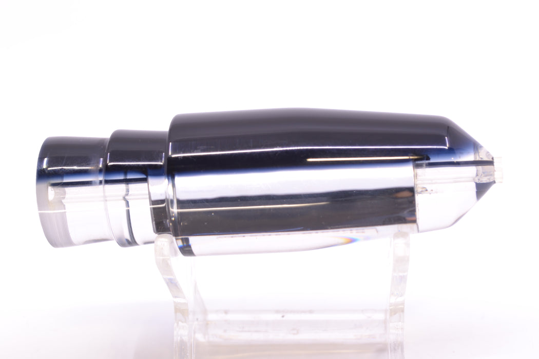 Moyes Lures Clear Mirrored Black Back No Eyes Sicario Bullet 8" 4oz