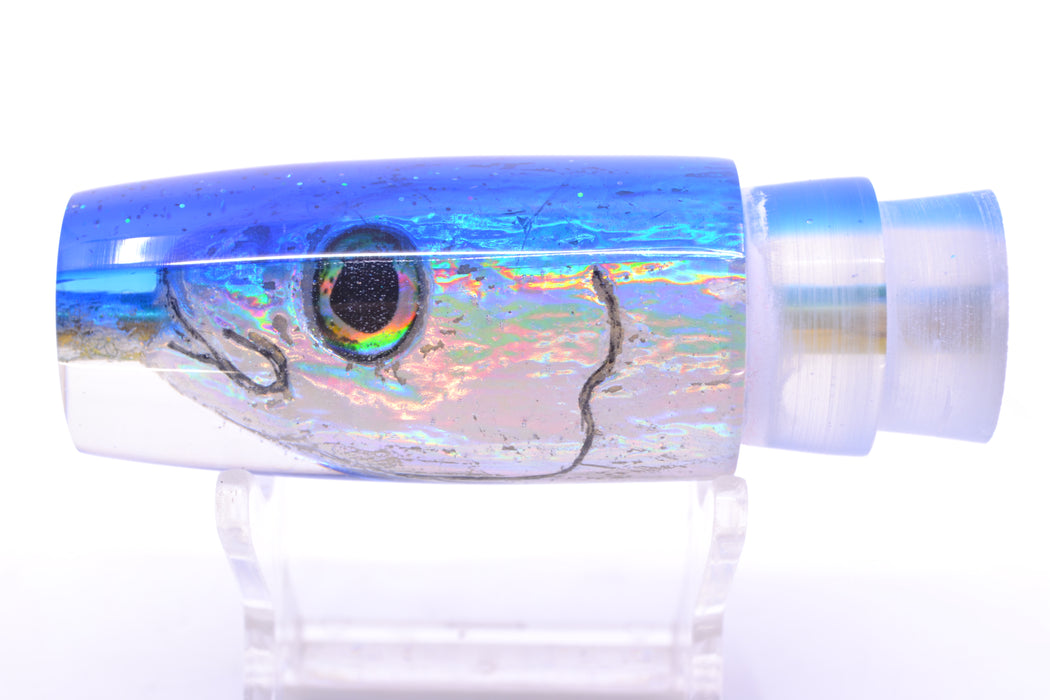 Ali'i Kai Lures Silver Rainbow Fish Head Blue Back Small Hard Head 9" 2.2oz GZE