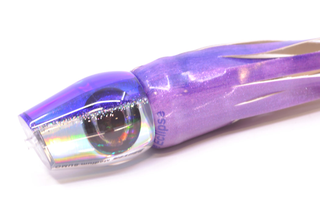 Moyes Lures Silver Rainbow Purple-Silver Back Medium Sumo 12" 5.5oz FT Vinyl Purple Eclipse GZE