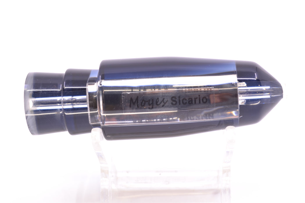 Moyes Lures Clear Mirrored Black Back No Eyes Sicario Bullet 8" 4oz