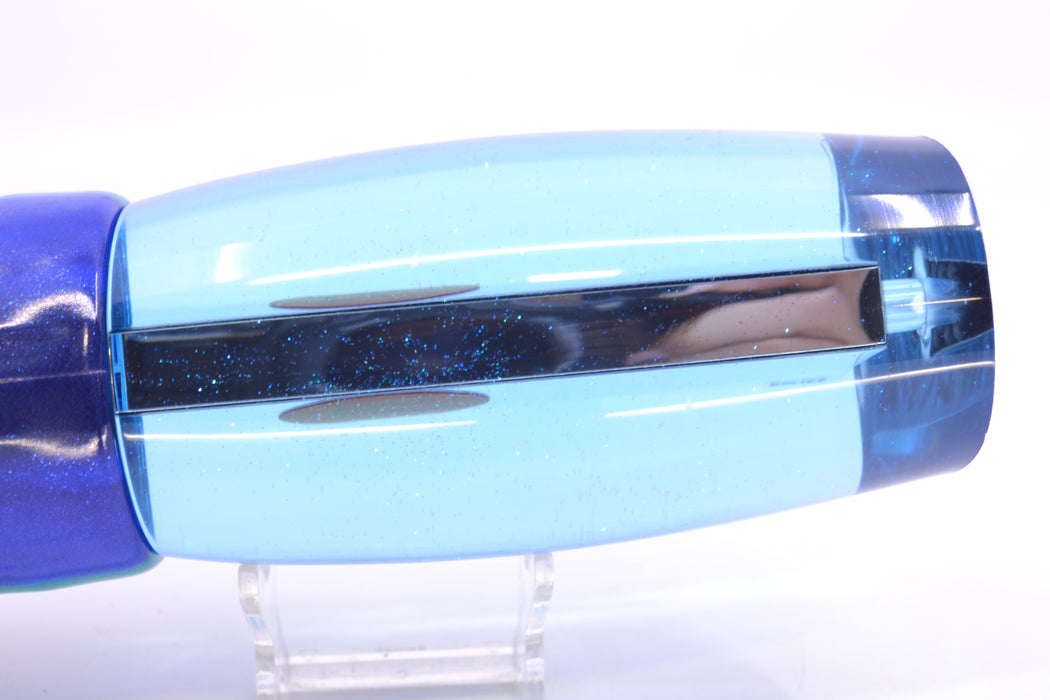 Bonze Lures Ice Blue Mirrored Red Eyes Bankwalker Teaser 16" 22oz FT Vinyl Blueberry