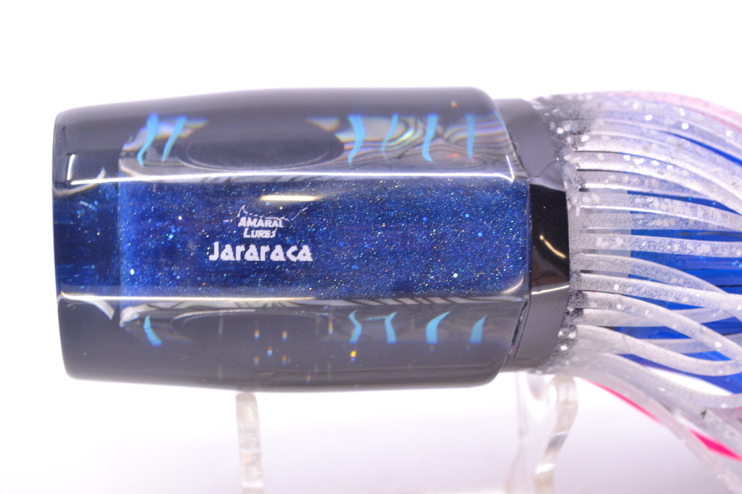 Amaral Lures Abalone Pearl Ice Blue Stripes Black Back Super Jararaca 15" 6.7oz