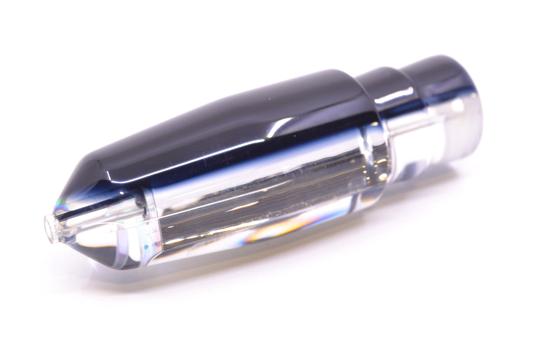 Moyes Lures Clear Mirrored Black Back No Eyes Sicario Bullet 8" 4oz