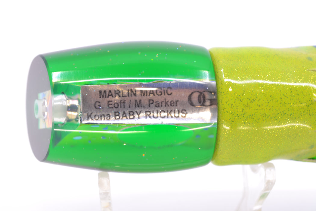 Marlin Magic Mahi MOP Green Back Taxi Eyes 4-Hole Baby Ruckus 10" 6.3oz FT Vinyl Mahi GZE