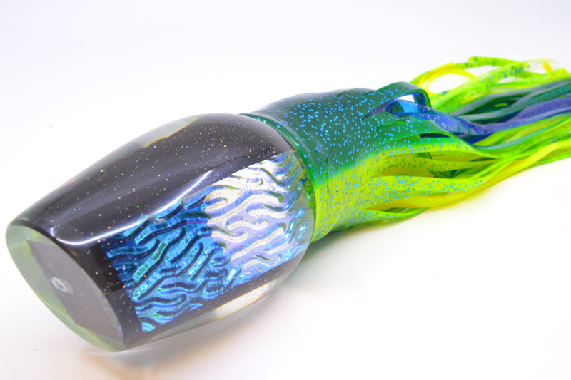 Marlin Magic Ice Blue-Akule Lava Black Magic Papa Joe 16" 19oz Skirted Mahi