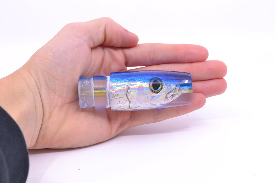 Ali'i Kai Lures Silver Rainbow Fish Head Blue Back Small Hard Head 9" 2.2oz GZE
