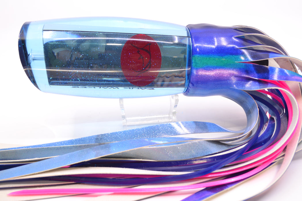 Bonze Lures Ice Blue Mirrored Red Eyes Bankwalker Teaser 16" 22oz FT Vinyl Blueberry