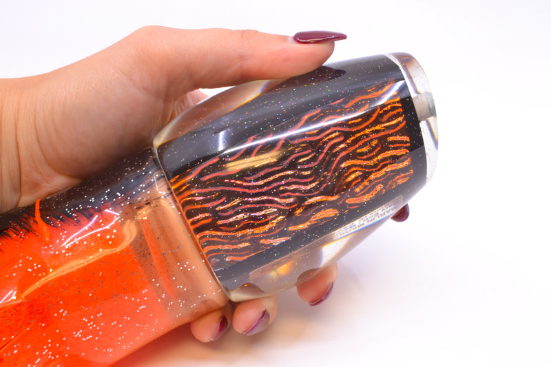 Marlin Magic Orange-Red Lava Black Magic Papa Joe 16" 19oz Skirted Root Beer-Petrolero