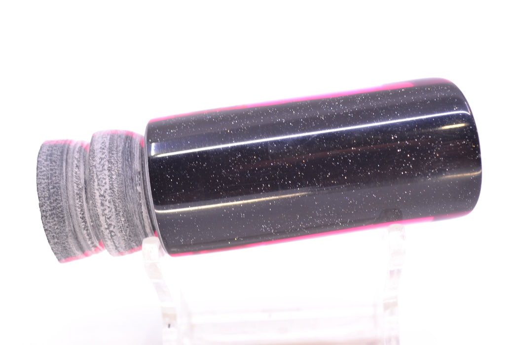 Coggin Lures Silver Dot Glass Black-Red Back White Dragon Eyes Kona Tube 9" 2oz