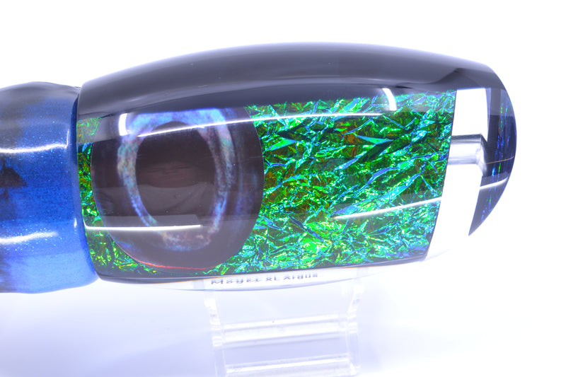 Moyes Lures Green-Turquoise Dichro Black Back Taxi Eyes XL Argus Teaser 25.5oz FT Vinyl GZE