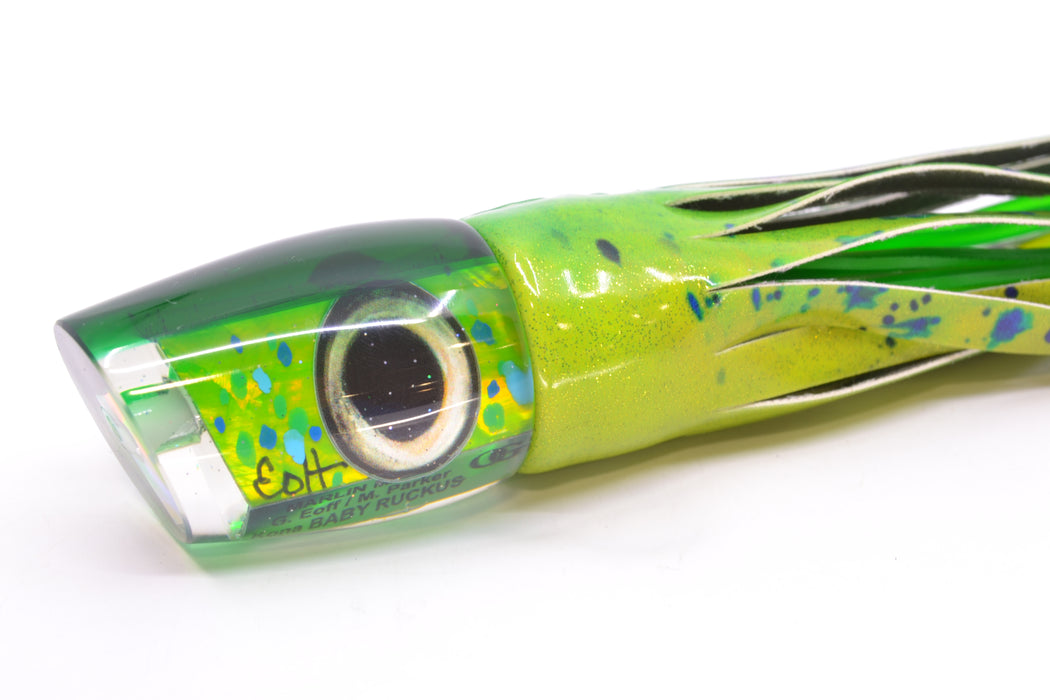 Marlin Magic Mahi MOP Green Back Taxi Eyes 4-Hole Baby Ruckus 10" 6.3oz FT Vinyl Mahi GZE