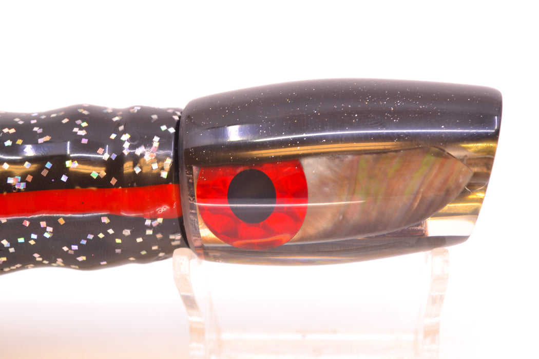 Coggin Lures Real Tahitian MOP Black Back 4-Hole Kilauea Tado Slant 9" 4.2oz Skirted