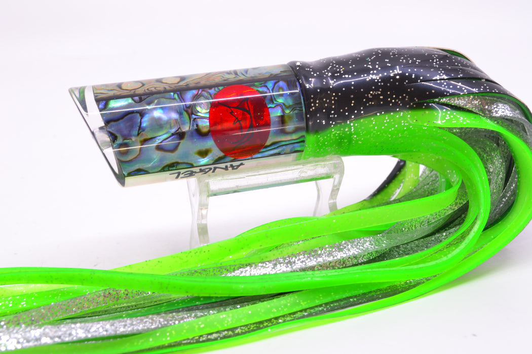 Bonze Lures Paua Shell Red Eyes Angel 10" 8.2oz Skirted Black-Green