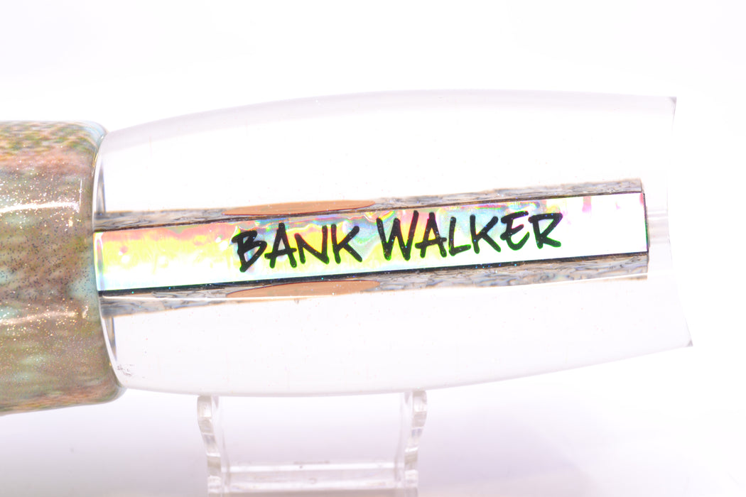 Bonze Lures Paua Shell Red Eyes Bankwalker Teaser 16" 22oz FT Vinyl Yellowfin (Blue Back)