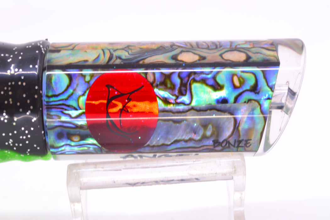 Bonze Lures Paua Shell Red Eyes Angel 10" 8.2oz Skirted Black-Green