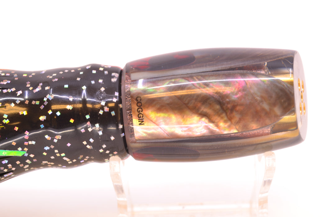 Coggin Lures Real Tahitian MOP Black Back 4-Hole Kilauea Tado Slant 9" 4.2oz Skirted