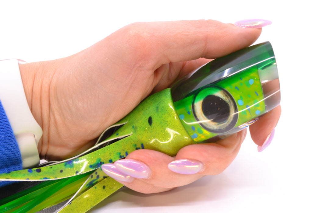 Marlin Magic Mahi MOP Green Back Taxi Eyes 4-Hole Baby Ruckus 10" 6.3oz FT Vinyl Mahi GZE