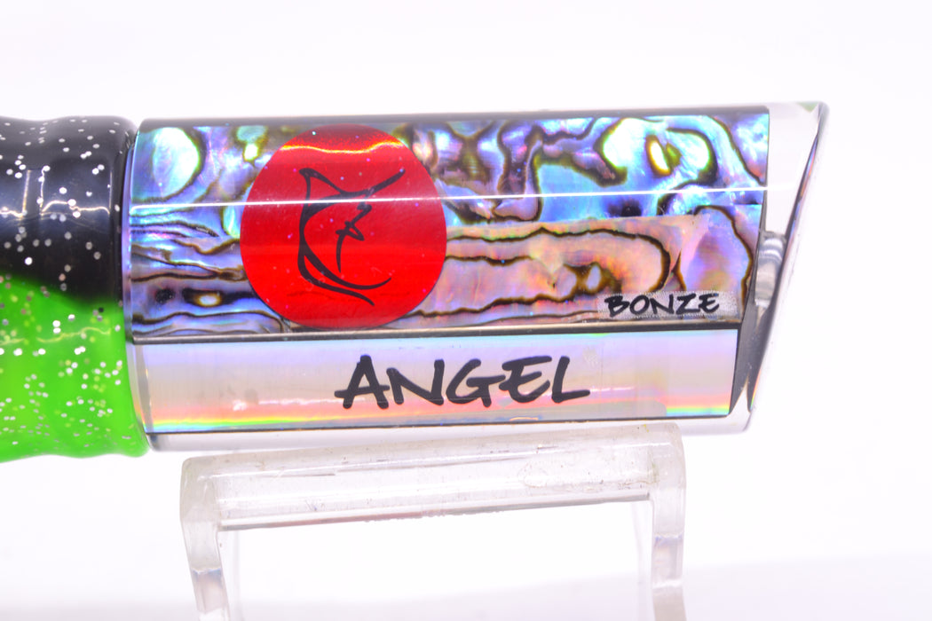 Bonze Lures Paua Shell Red Eyes Angel 10" 8.2oz Skirted Black-Green