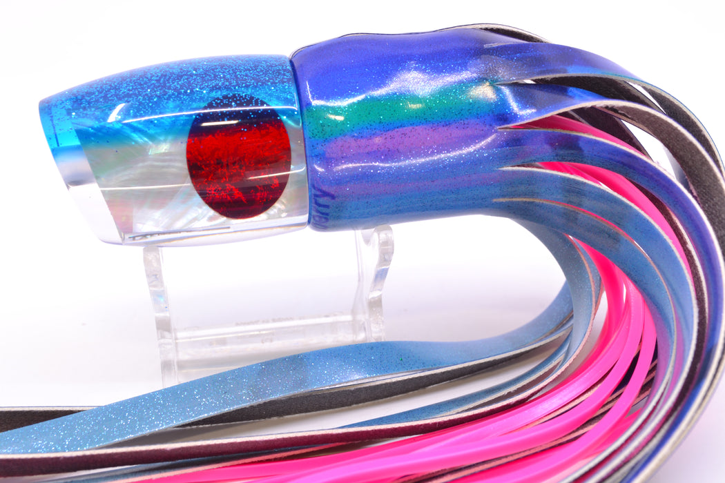 TANTRUM Lures White MOP Blue Back Red Eyes Medium Bandit 9" 4.7oz FT Vinyl Blueberry