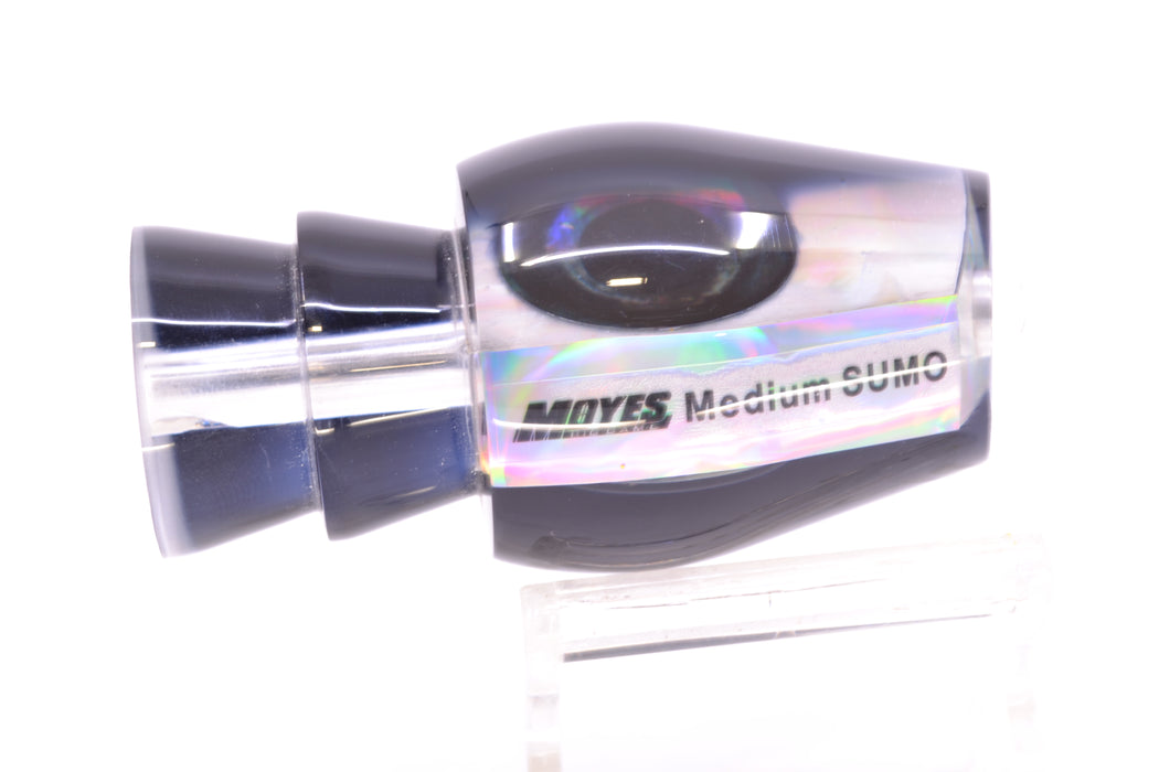 Moyes Lures White MOP Black Back Taxi Eyes Medium Sumo 12" 3.7oz GZE