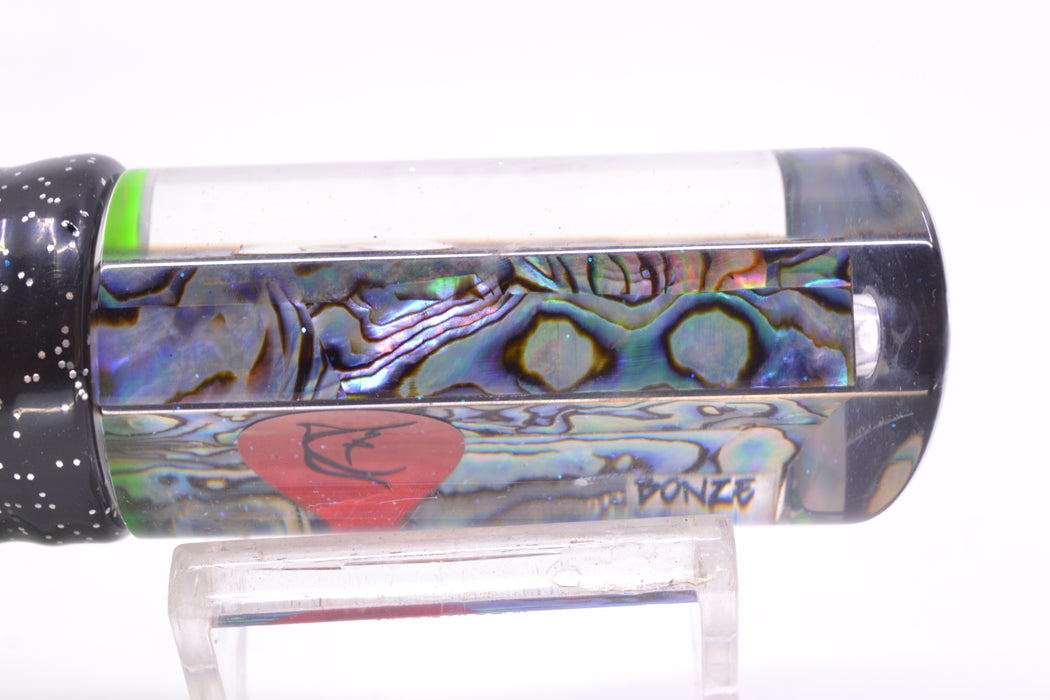 Bonze Lures Paua Shell Red Eyes Angel 10" 8.2oz Skirted Black-Green