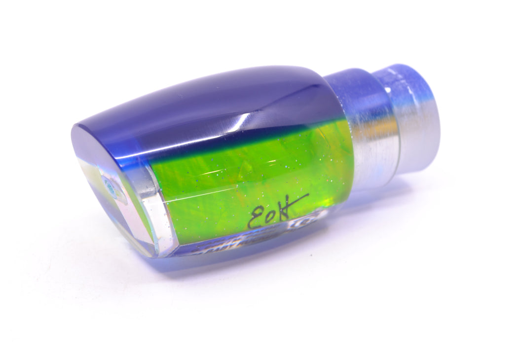 Marlin Magic Lures Lime Green MOP Blue Back No Eyes Baby Ruckus 10" 4oz