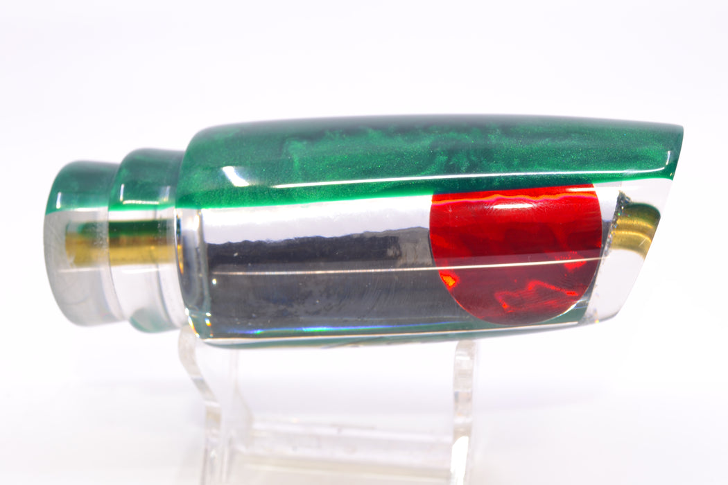 Koya Lures Clear Mirrored Green Back Red Eyes Small 614 10" 5oz GZE