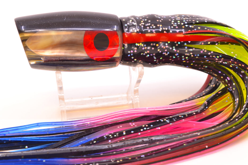 Coggin Lures Real Tahitian MOP Black Back 4-Hole Kilauea Tado Slant 9" 4.2oz Skirted