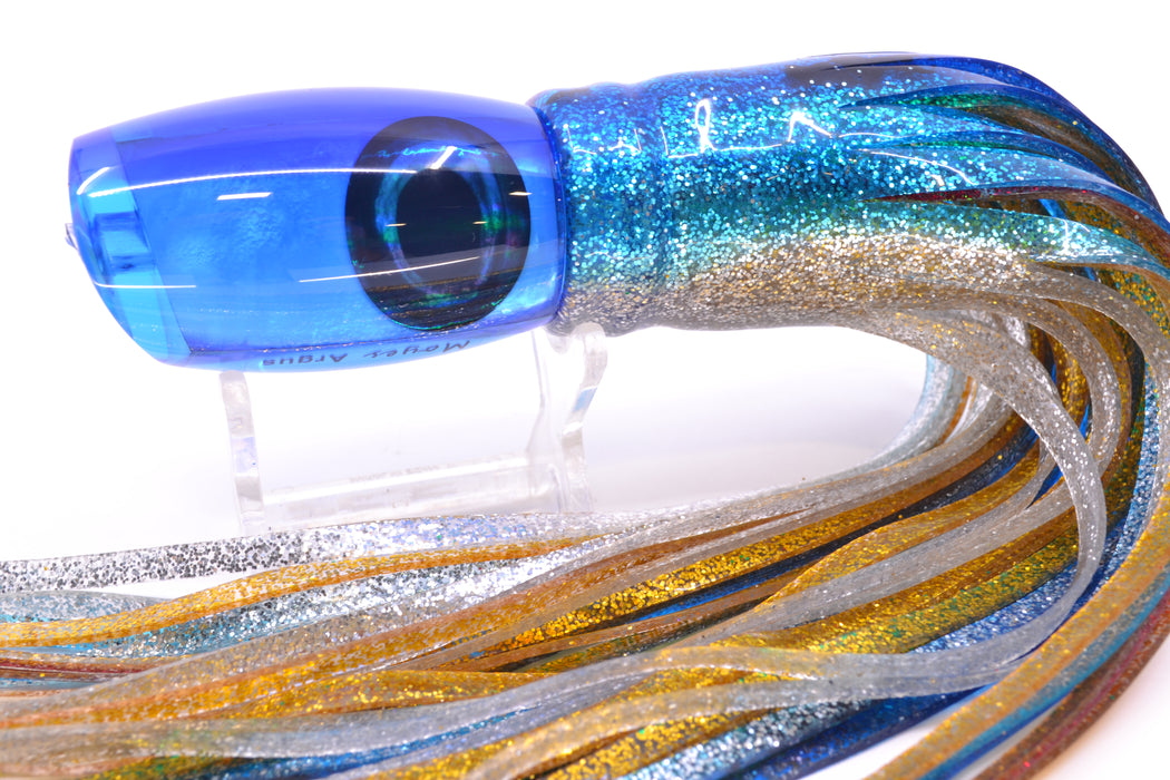 Moyes Lures Ice Blue MOP Blue Back Medium Argus 12" 6.5oz Skirted Pink Line-Blue-Silver