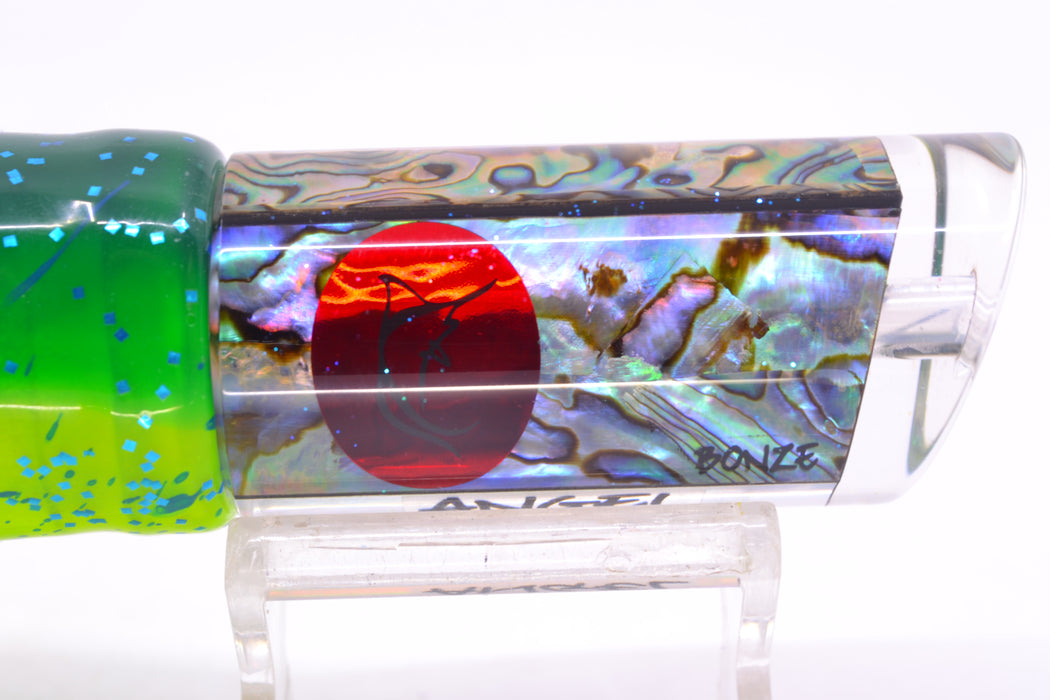 Bonze Lures Paua Shell Red Eyes Angel 10" 8.2oz Skirted Mahi