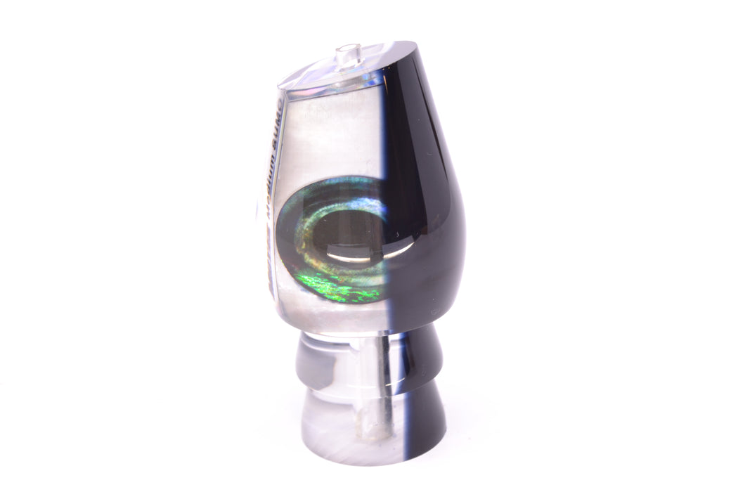 Moyes Lures White MOP Black Back Taxi Eyes Medium Sumo 12" 3.7oz GZE