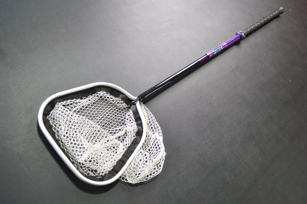 Grander Marlin Tackle Custom Purple-Paua Shell-Black Rainbow Flake Bait Net