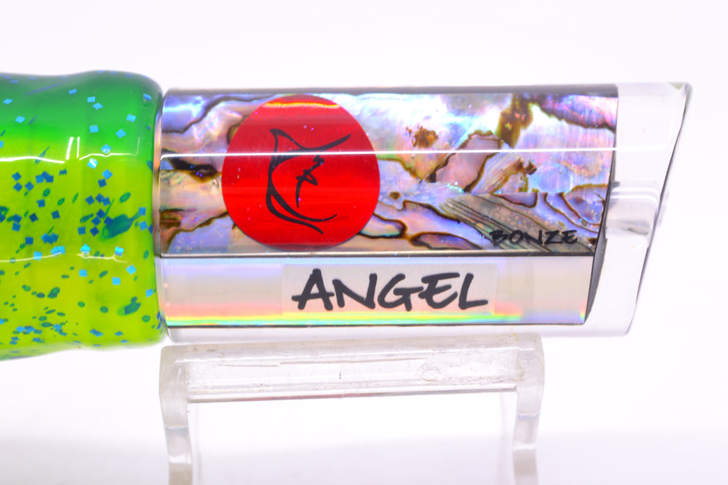 Bonze Lures Paua Shell Red Eyes Angel 10" 8.2oz Skirted Mahi