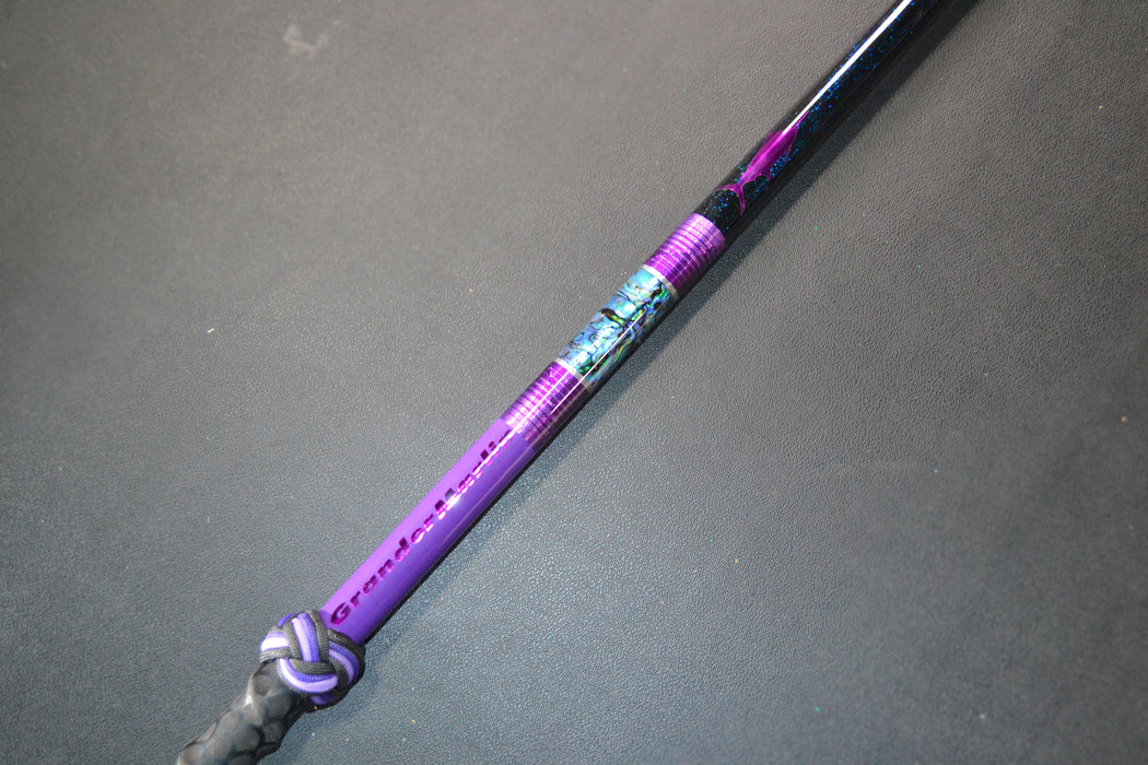 Grander Marlin Tackle Custom Purple-Paua Shell-Black Rainbow Flake Bait Net