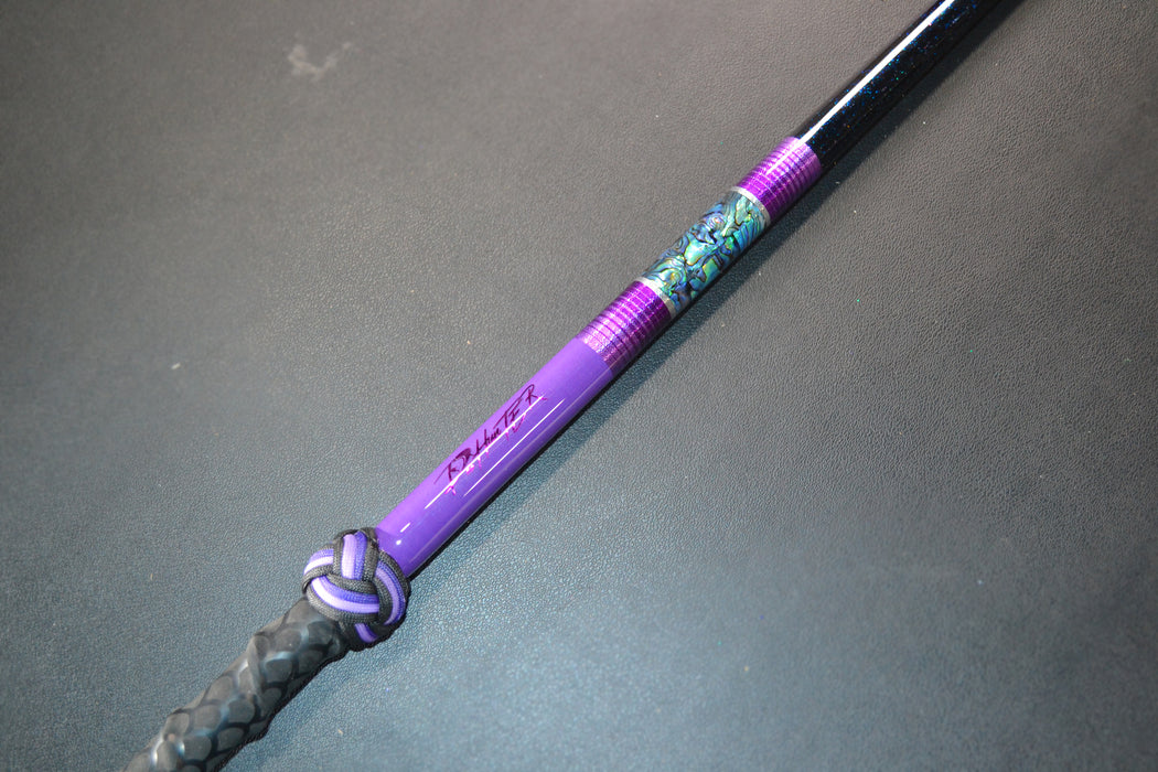 Grander Marlin Tackle Custom Purple-Paua Shell-Black Rainbow Flake Bait Net