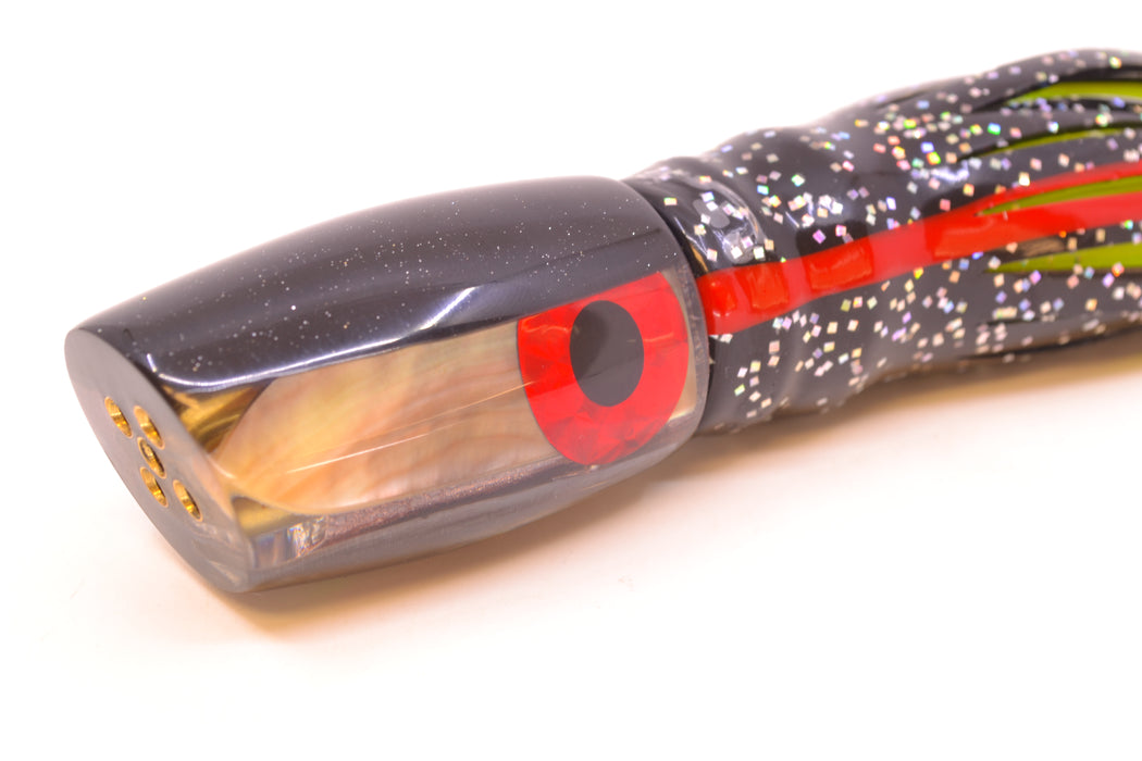 Coggin Lures Real Tahitian MOP Black Back 4-Hole Kilauea Tado Slant 9" 4.2oz Skirted