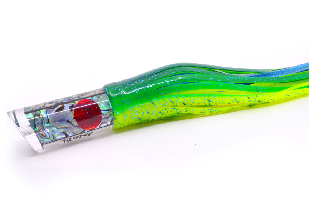Bonze Lures Paua Shell Red Eyes Angel 10" 8.2oz Skirted Mahi
