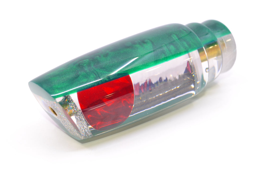 Koya Lures Clear Mirrored Green Back Red Eyes Small 614 10" 5oz GZE