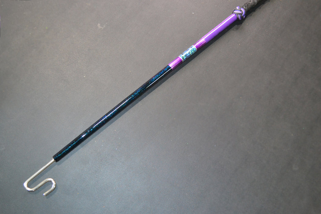 Grander Marlin Tackle Custom Purple-Paua Shell-Black Rainbow Flake De-Hooker