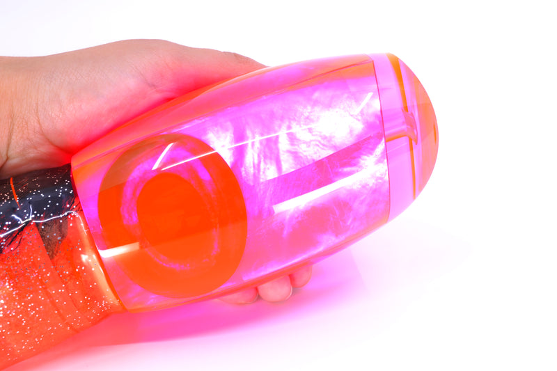 Moyes Lures Pink MOP Taxi Eyes XL Argus Teaser 29oz Skirted Root Beer-Petrolero/Pink GZE