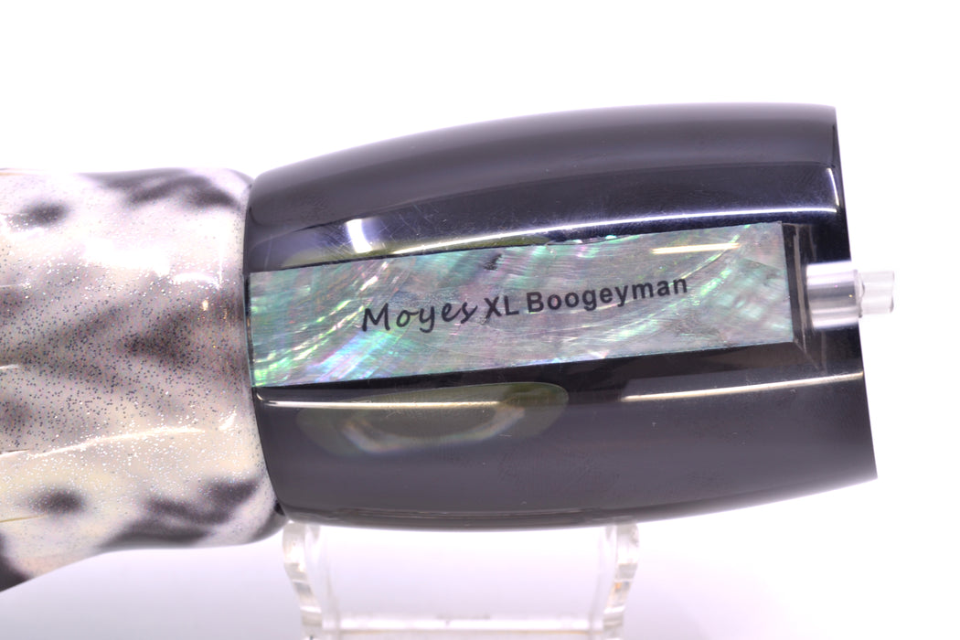 Moyes Lures Black Pearl Black Back Taxi Eyes XL Boogeyman 16" 12.7oz FT Vinyl Wahoo