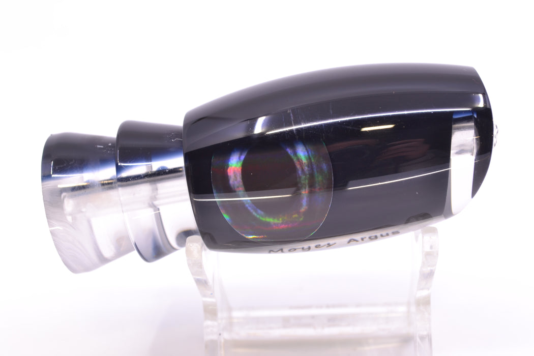 Moyes Lures Black Death Black Pearl Black Back Taxi Eyes Medium Argus 12" 3.5oz