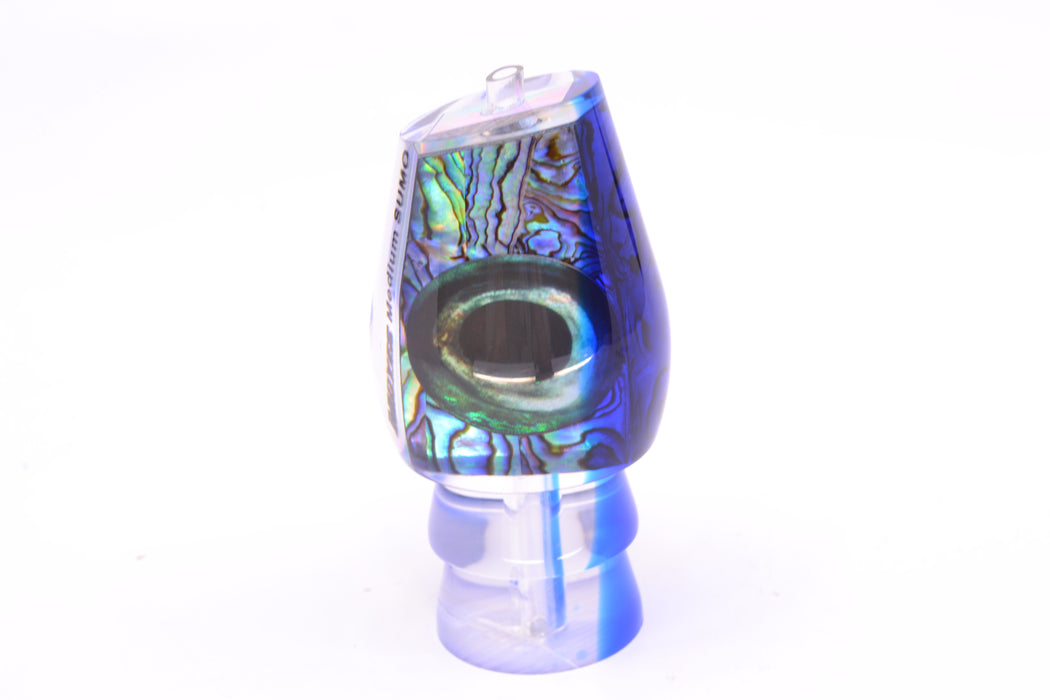 Moyes Lures Paua Shell Blue Back Taxi Eyes Medium Sumo 12" 3.7oz GZE