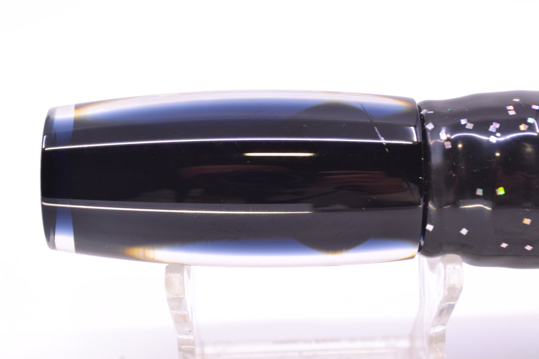 Moyes Lures Black Pearl Black Back Taxi Eyes Small Shotgun 9" 4oz Skirted Black *SCRATCHED*